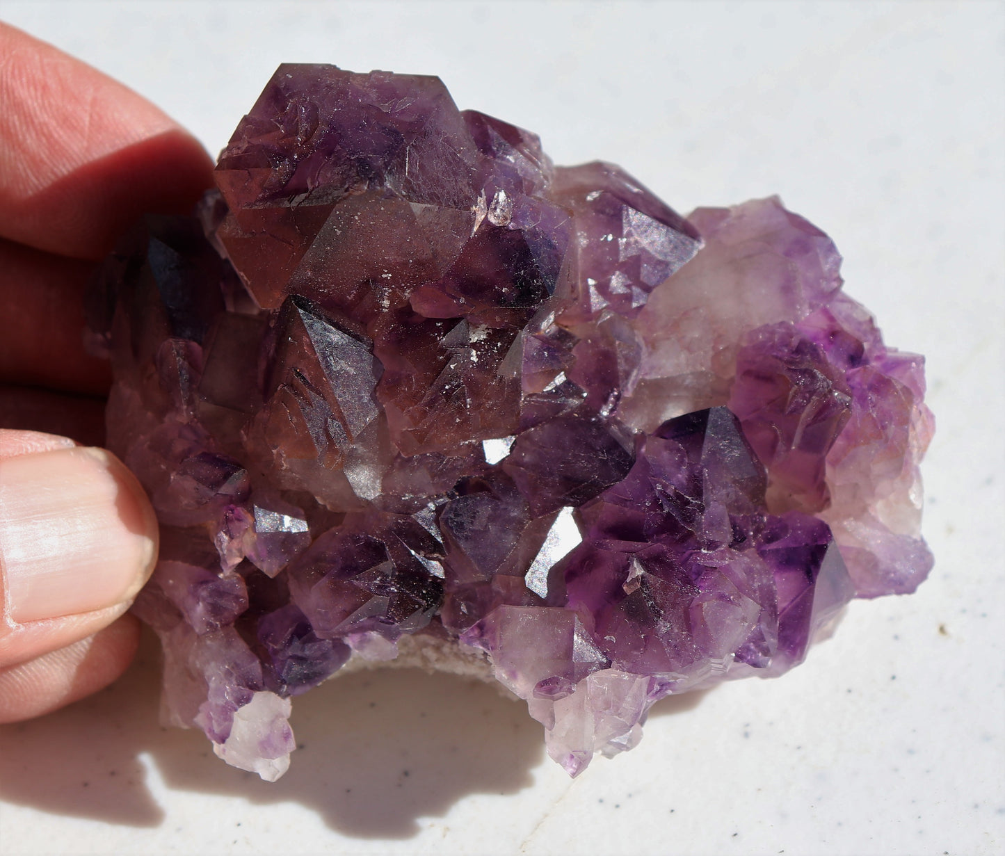 Very nice Hematite-included Amethyst Cluster