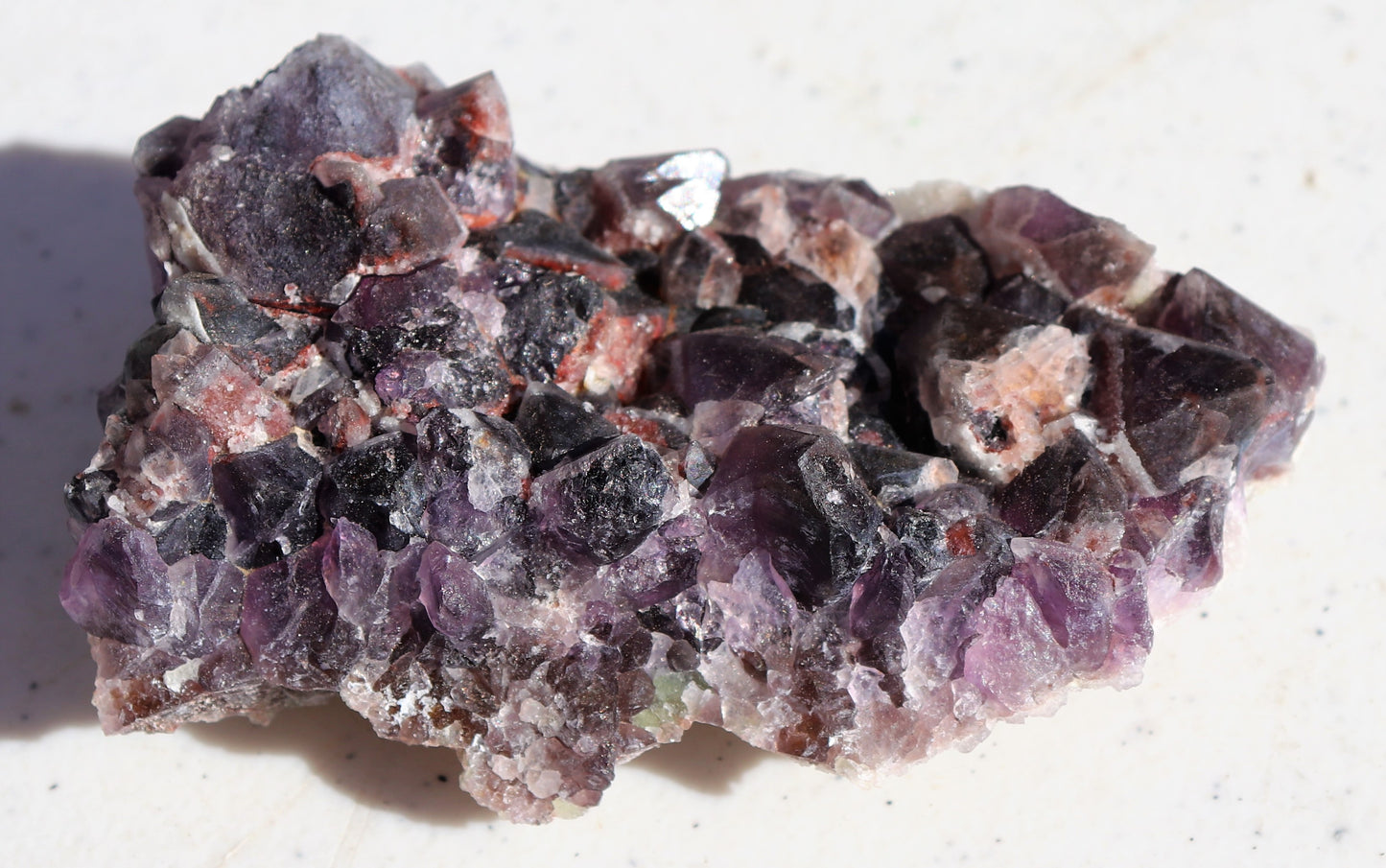 Nice Amethyst Cluster with Green Fluorite