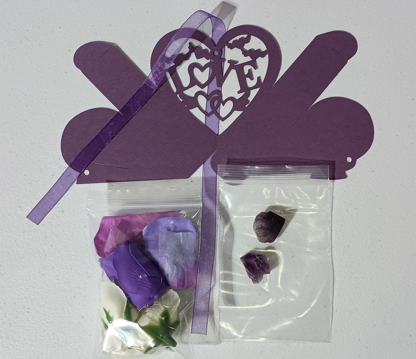Purple Amethyst Heart Box Kit