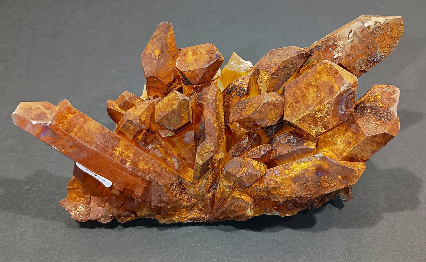 Beautiful Iridescent Arkansas Quartz Crystal Cluster