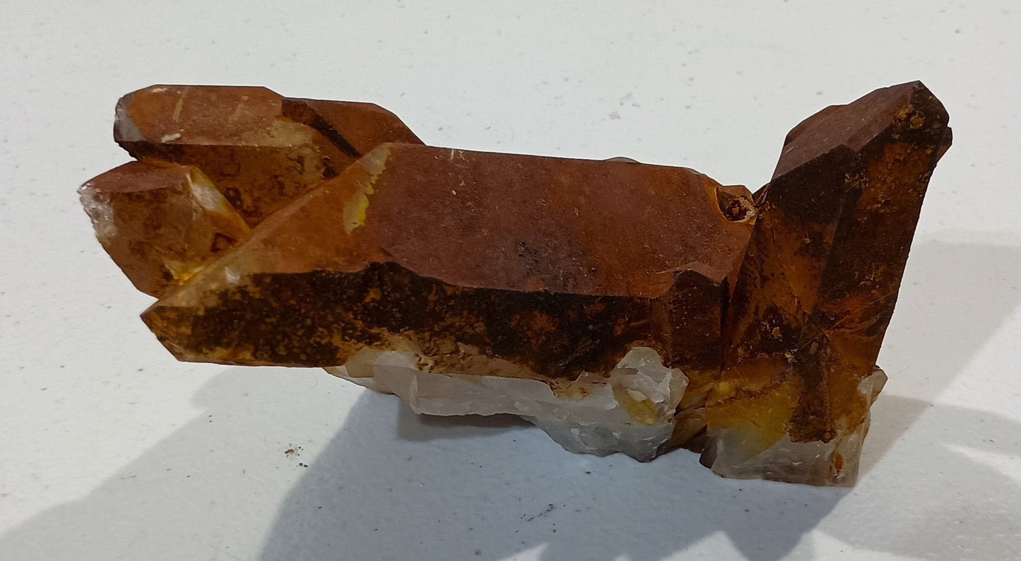Iron-coated Arkansas Quartz Crystal Cluster