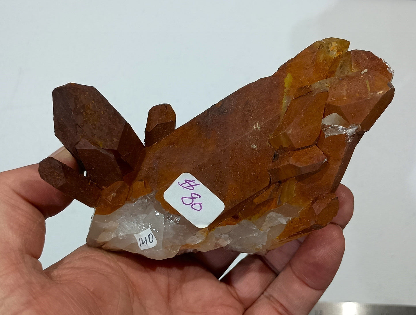 Iron-coated Arkansas Quartz Crystal Cluster