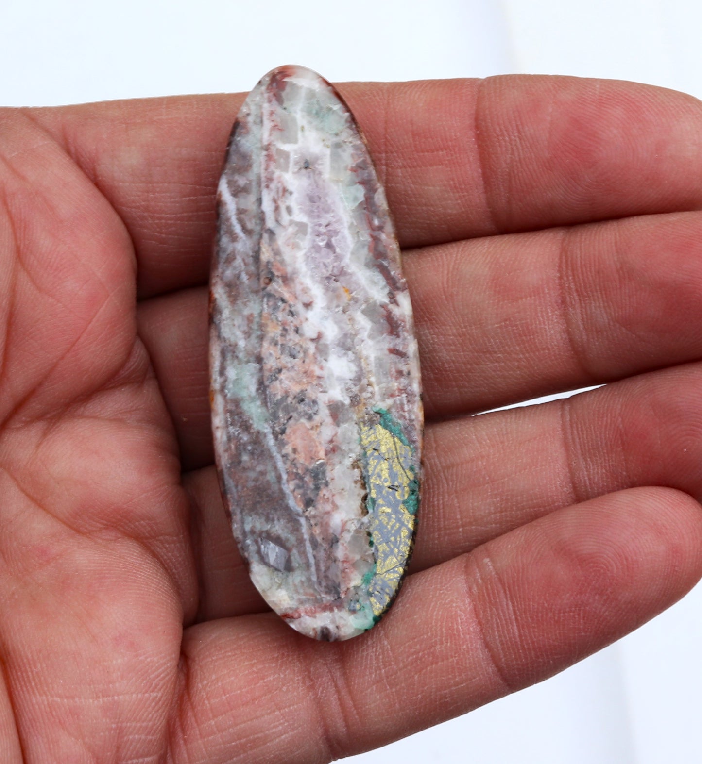 Amethyst Calcite Chalcopyrite Tenorite Malachite Fluorite Cabochon