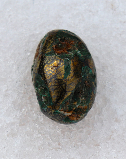 Chalcopyrite and Malachite Egg