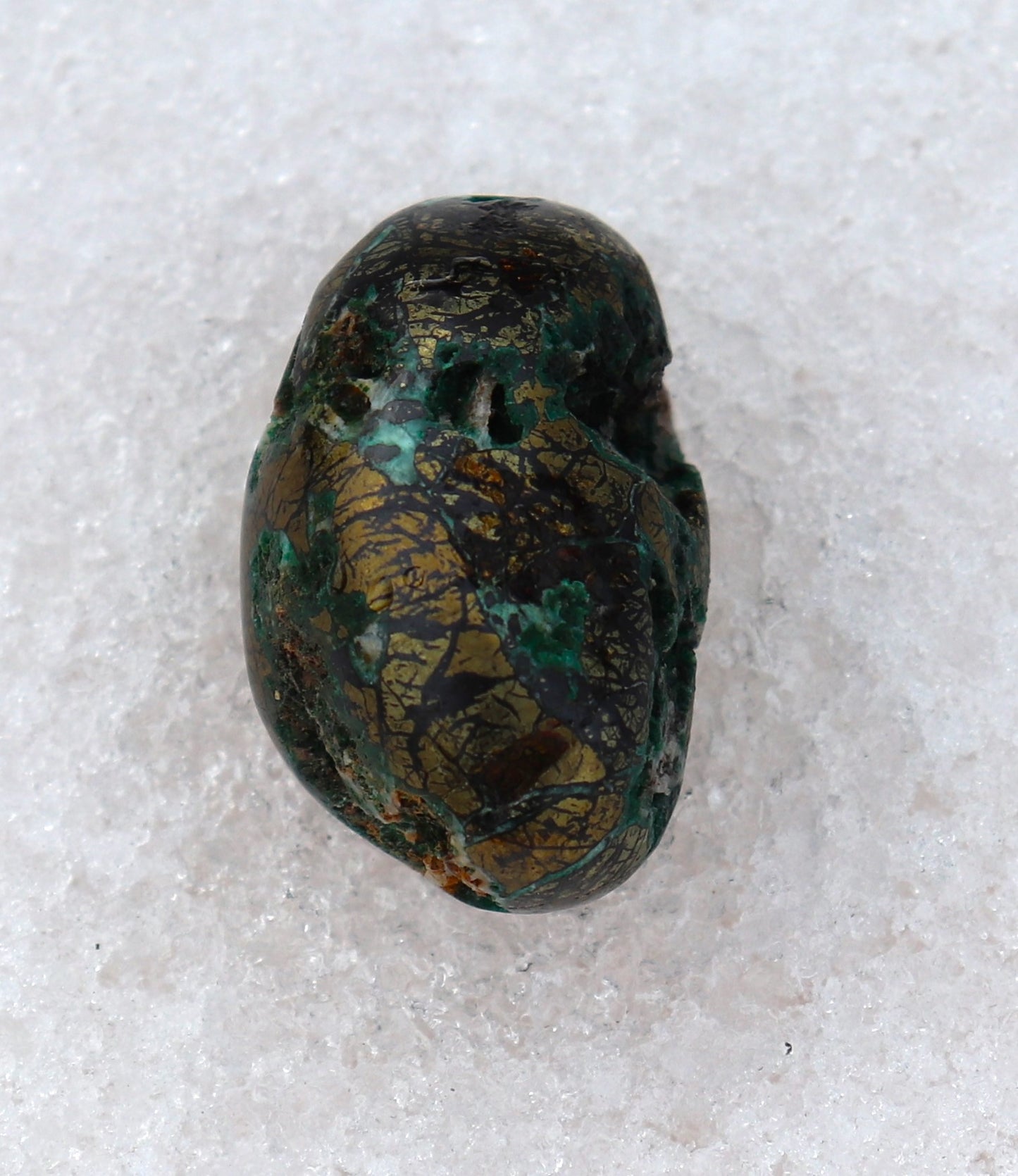 Chalcopyrite and Malachite Egg