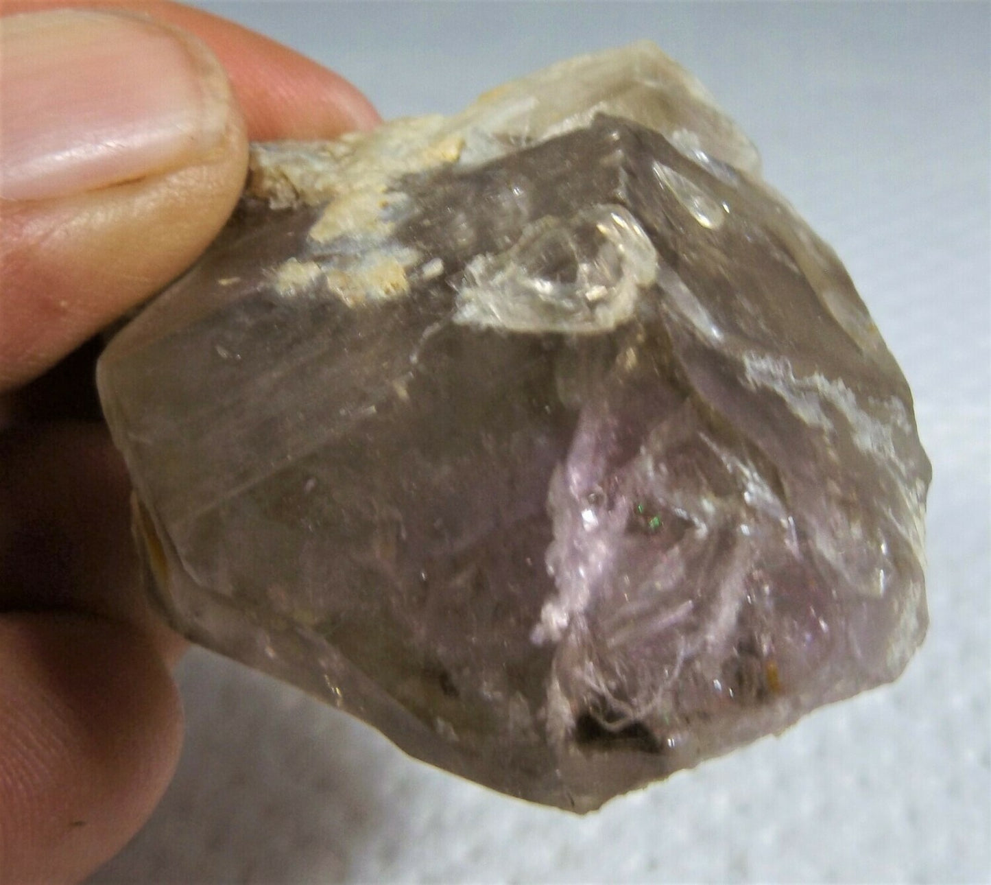 Wild C-axis growth Amethyst-Smoky Quartz Crystal