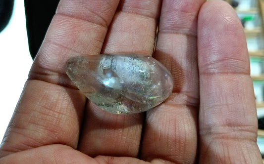 Calcite Cabochon with wild inclusions