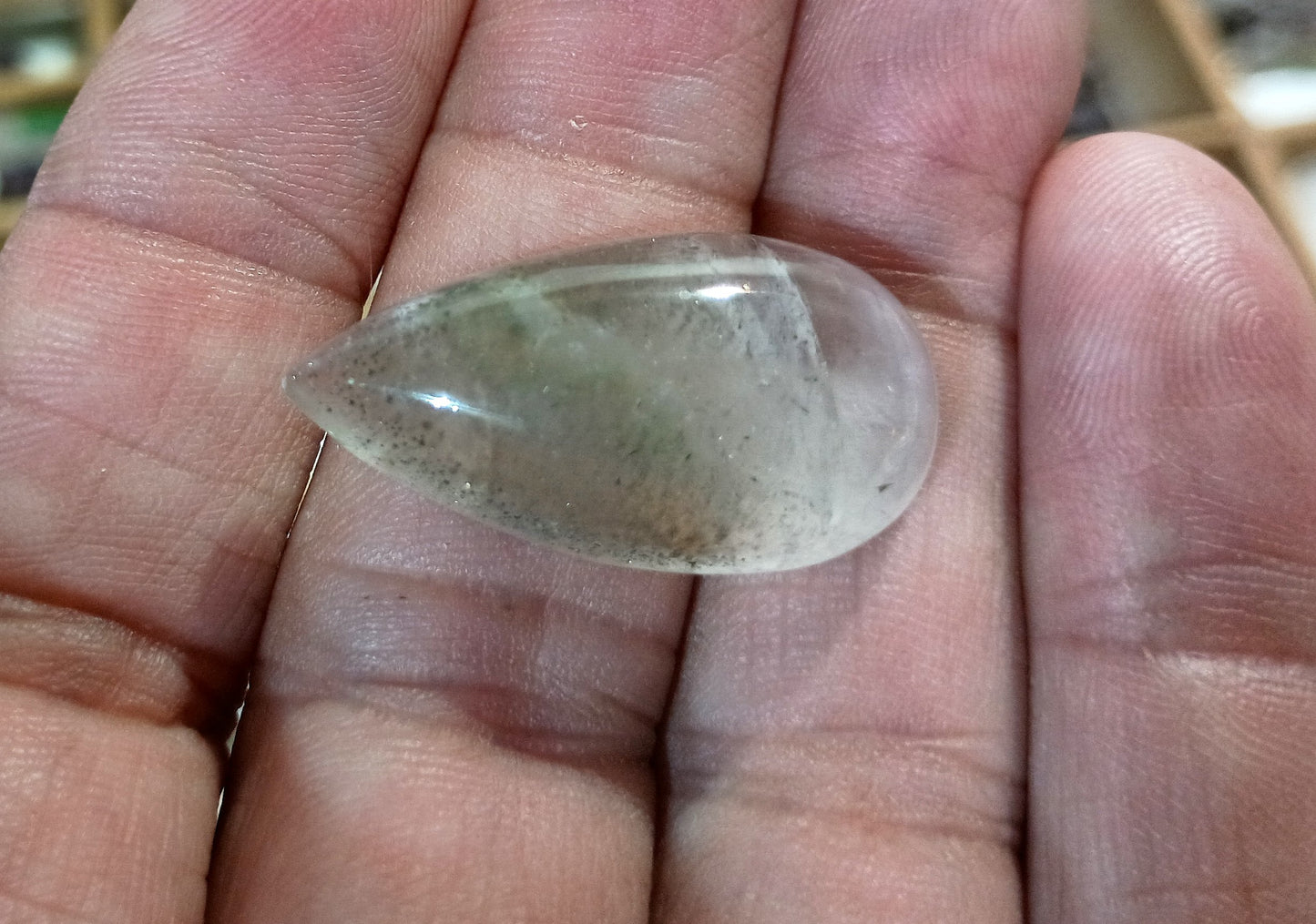 Calcite Cabochon with wild inclusions