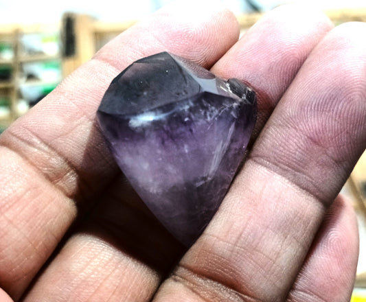 Pride cut Amethyst Crystal Cabochon