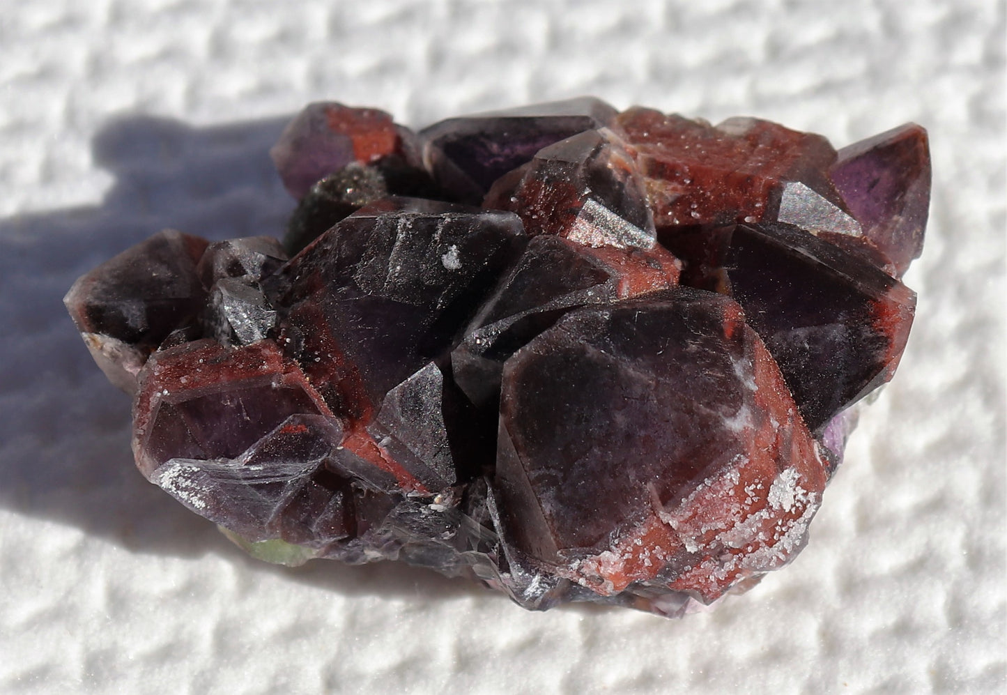 Amethyst Cluster with Green Fluorite and Malachite