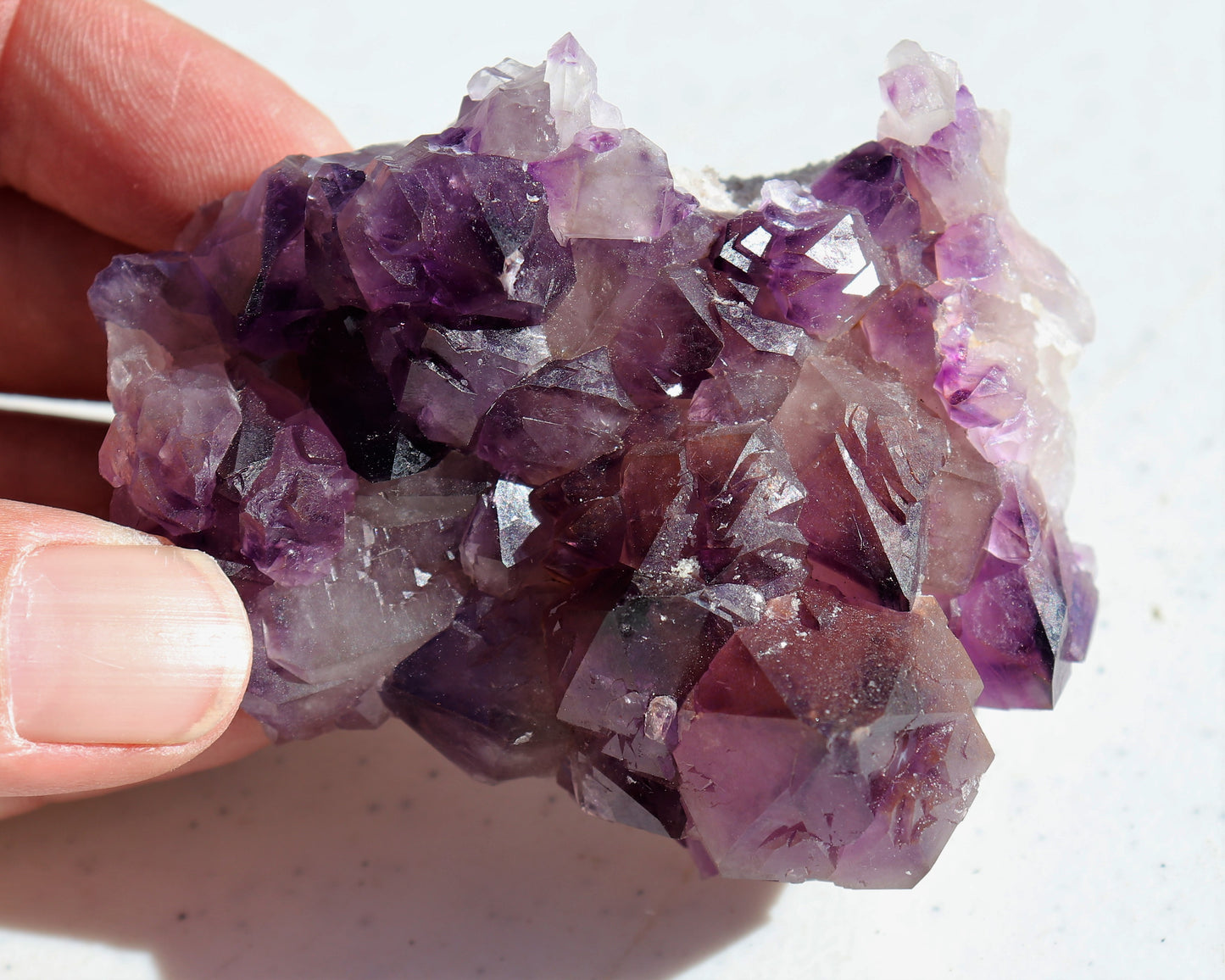 Very nice Hematite-included Amethyst Cluster