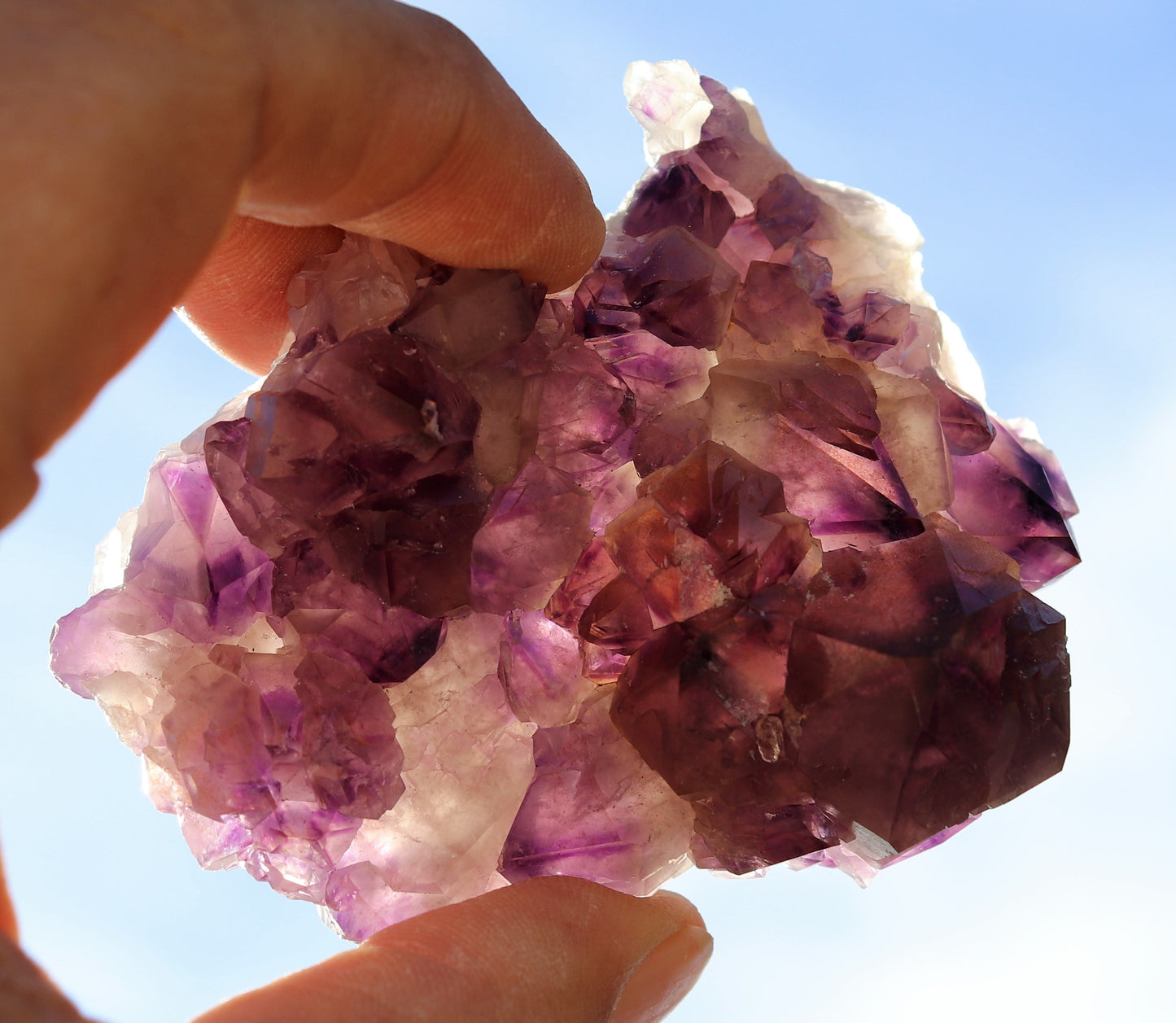 Very nice Hematite-included Amethyst Cluster