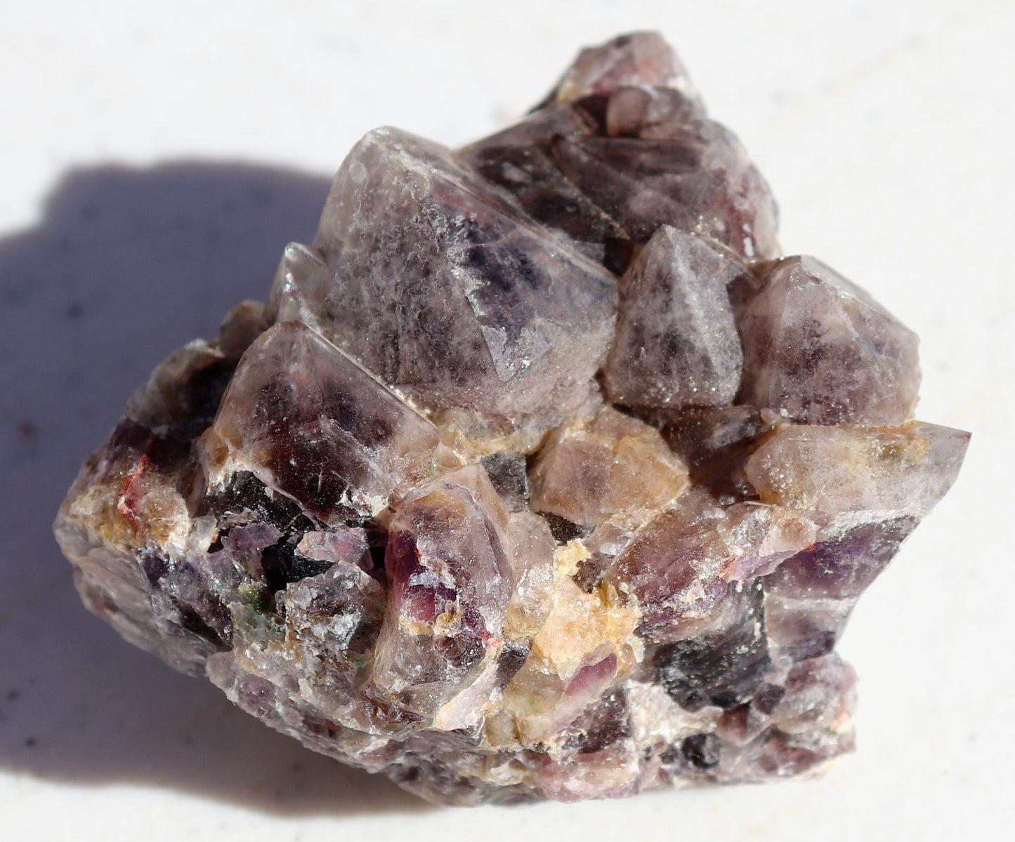 Nice Phantom Amethyst Cluster with Green Fluorite