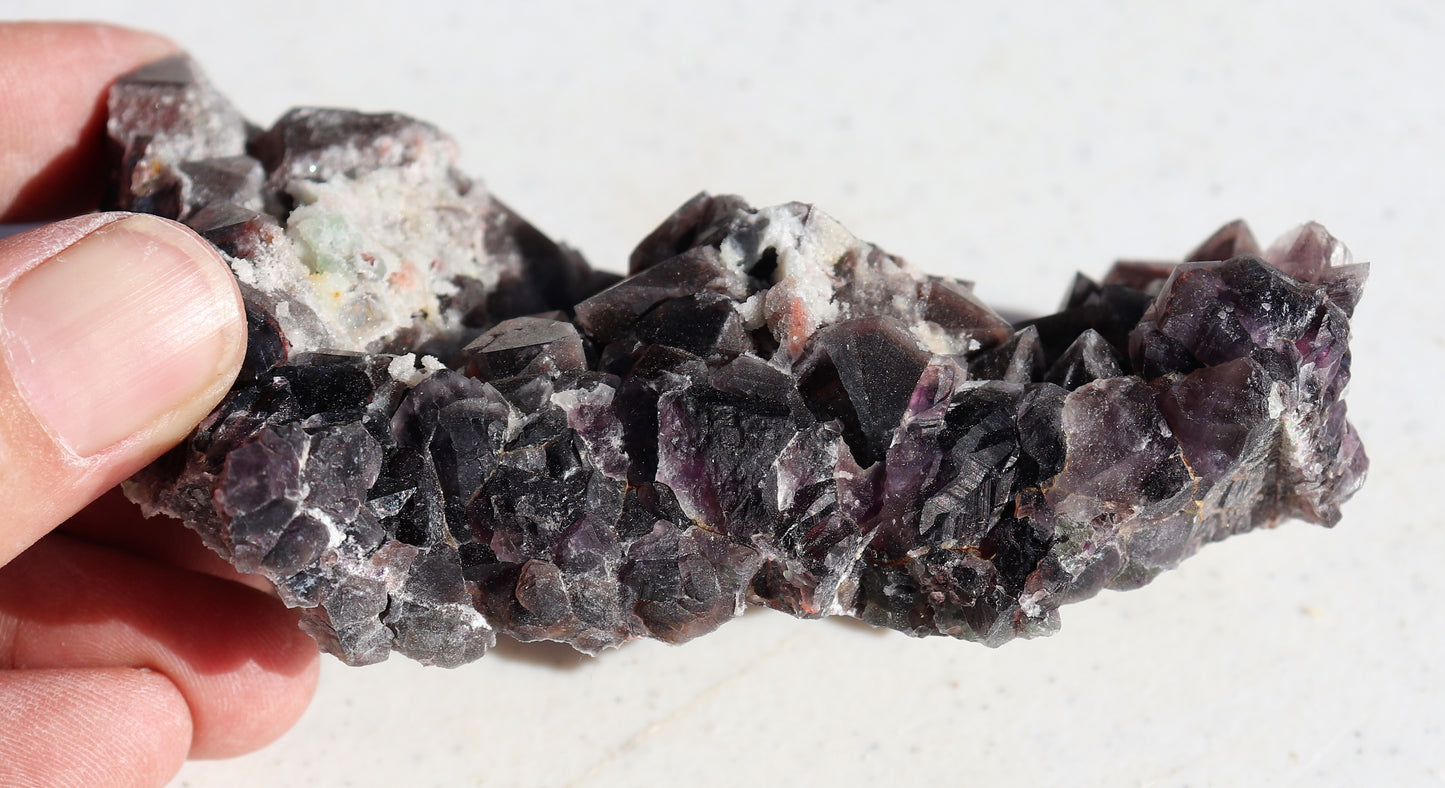 Wild Amethyst Cluster with Green Fluorite