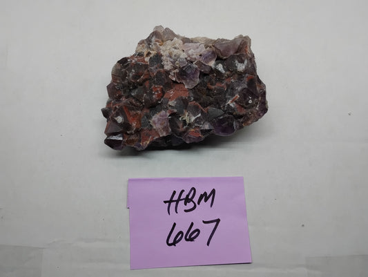 Excellent Hematite included Amethyst Cluster