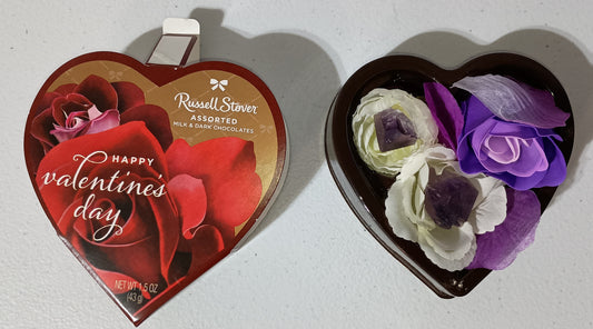 Red Rose 2 Amethyst Heart Box Kit