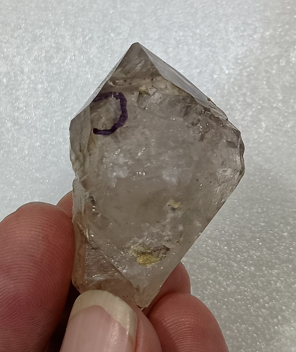 UV reactive Arkansas Smoky Quartz Enhydro Crystal