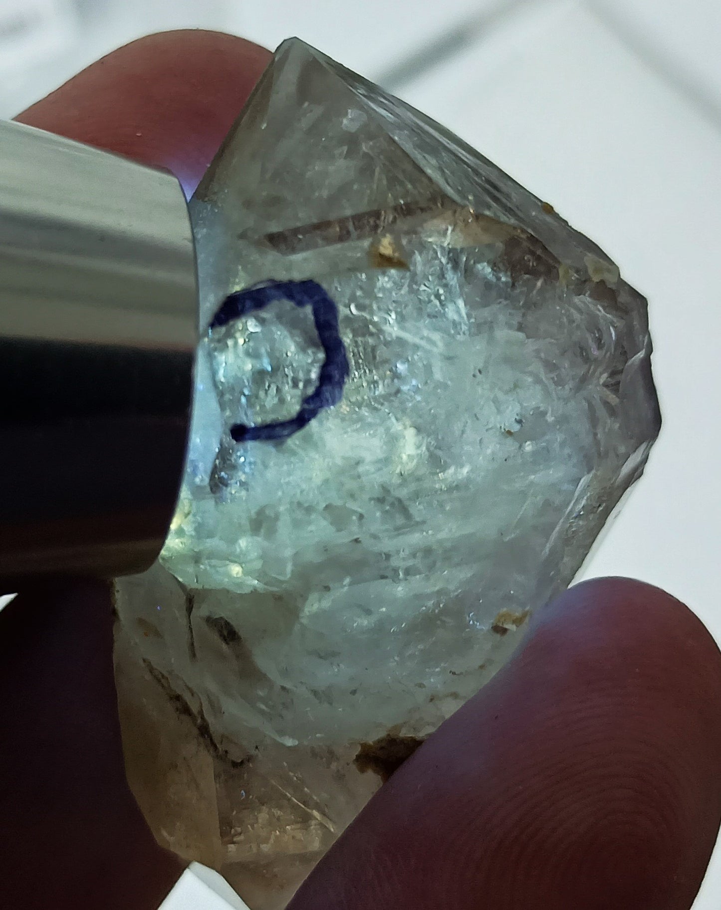 UV reactive Arkansas Smoky Quartz Enhydro Crystal