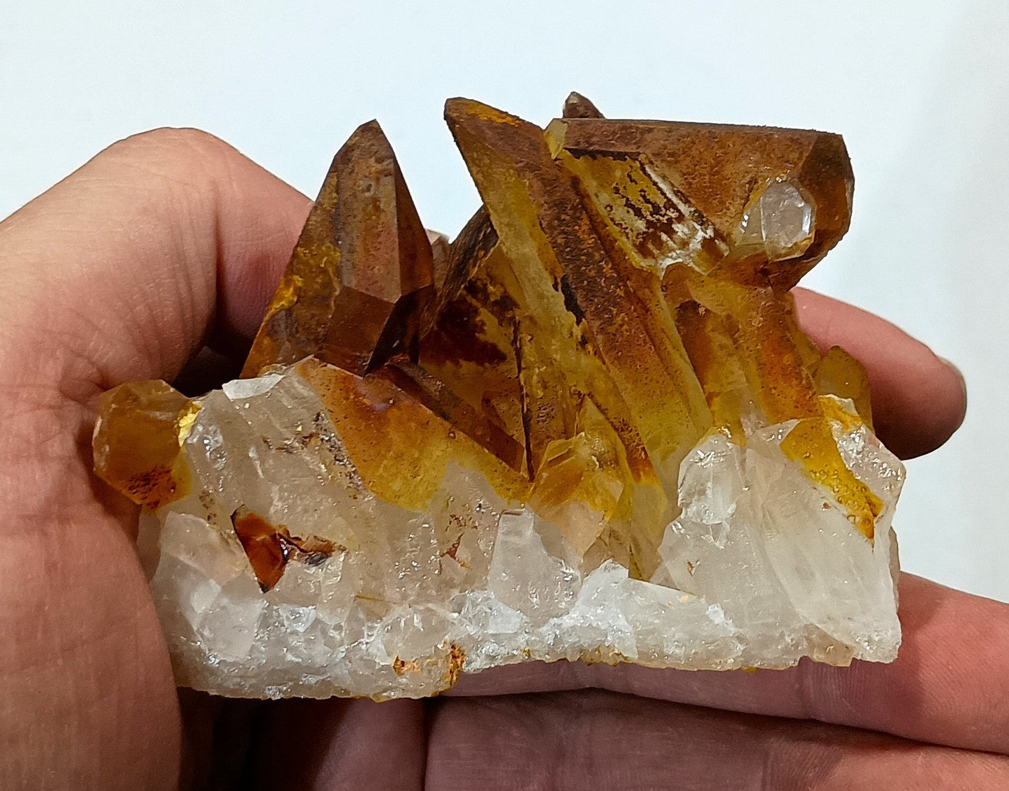 Iridescent Arkansas Quartz Crystal Cluster