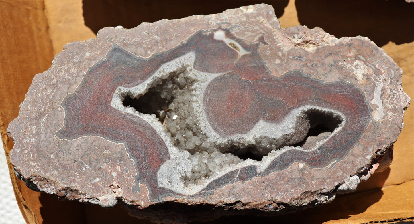 4 count flat of $80 Deming thunderegg halves