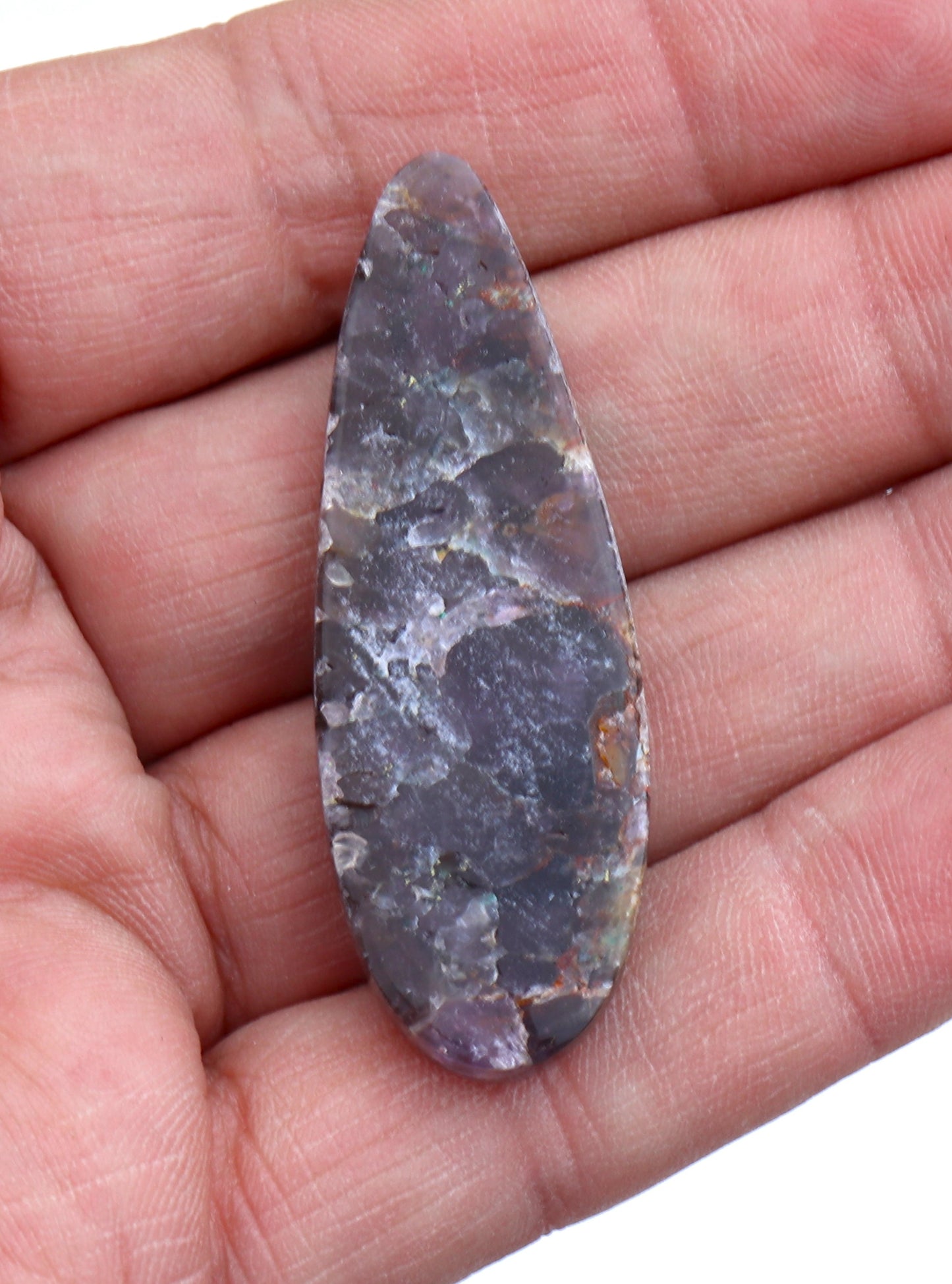 Amethyst Chalcopyrite Cabochon