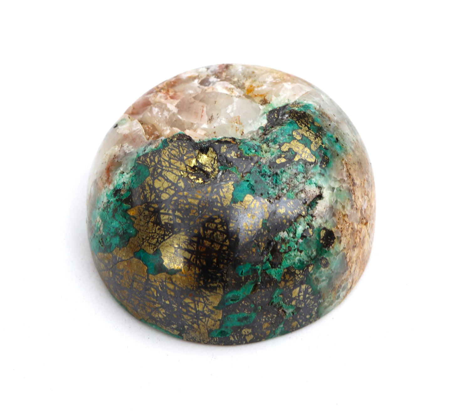 Calcite Chalcopyrite Tenorite Malachite Fluorite Cabochon