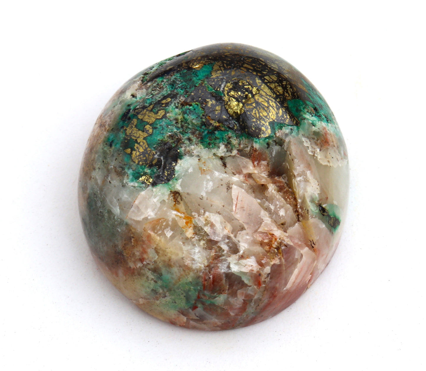 Calcite Chalcopyrite Tenorite Malachite Fluorite Cabochon