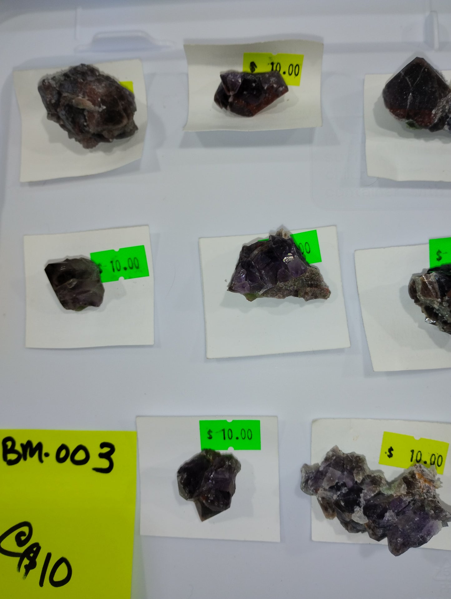 Full Flat of $10 Amethyst Specimens (13 pcs.)