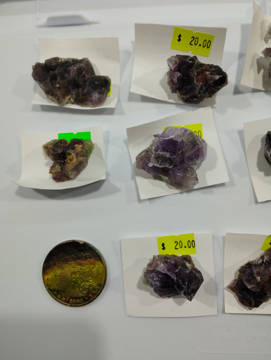 Full Flat of $20 Amethyst Specimens (13 pcs.)