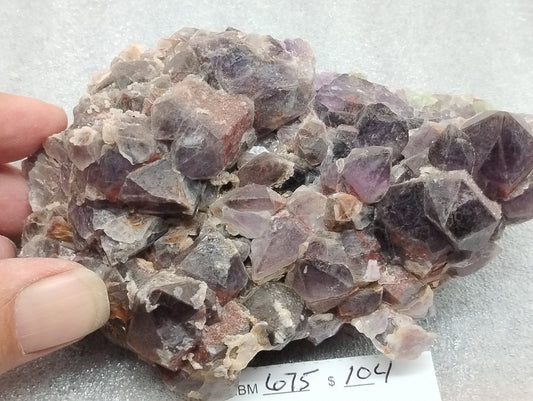 HBM675 - Nice Hematite included Amethyst Cluster
