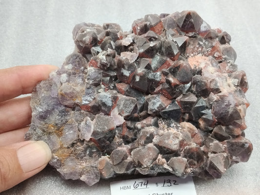 HBM674 - Nice Hematite included Amethyst Cluster