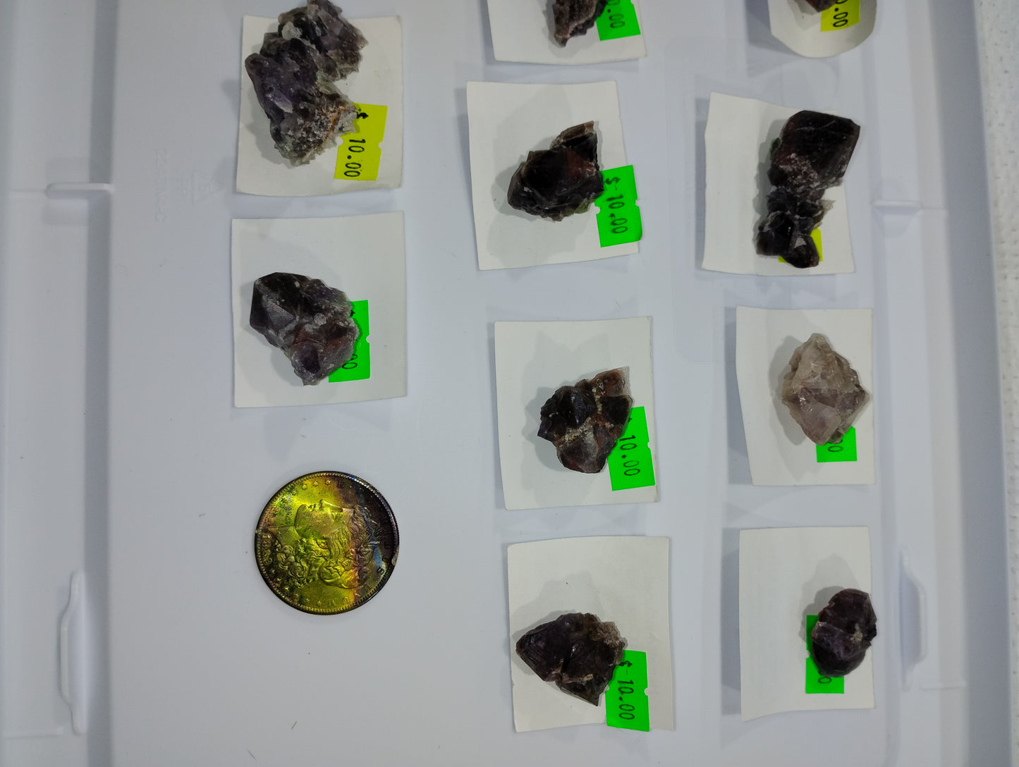 Full Flat of $10 Amethyst Specimens (13 pcs.)